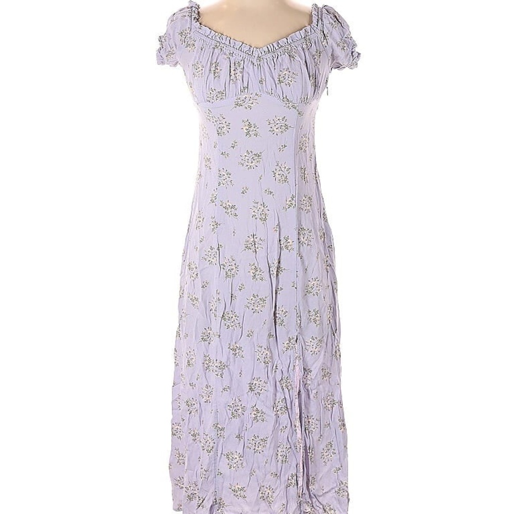 H&M Casual midi dress. Light purple floral XL